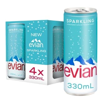 Evian Sparkling Can