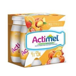 Actimel Immunity Support Royal Jelly And Peach Yogurt Drink 4 X 93 Ml