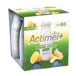 Actimel Drink Yoghurt Royal Lemon Ginger 4 x 93 ml