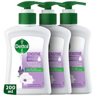 Dettol Sensitive Liquid Handwash Pump Lavender & White Musk Scent