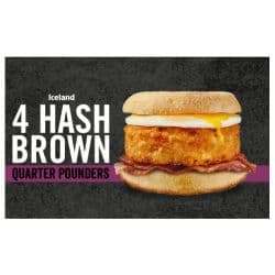 Iceland 4 Pack Hash Brown Quarter Pounders