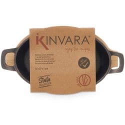 Kinvara Small Oval Cast Iron Pan with Bamboo Tray