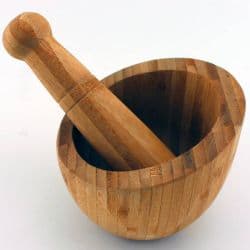 Bamboo Garlic Bowl with Stick