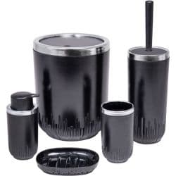 Bathroom Chrome Plated Black Set
