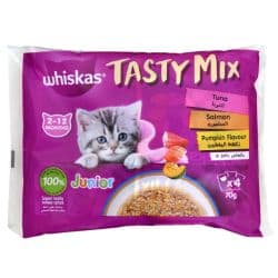 Whiskas Tasty Mix Kitten Tuna & Salmon In Jelly