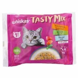 Whiskas Tasty Mix Tuna Salmon & Spinach In Jelly Wet Cat Food