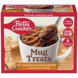 Betty Crocker Chocolate Caramel Cake Mix Mug Treats With Caramel