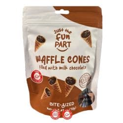 Just The Fun Part Waffle Cones with Milk Chocolate