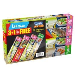 Volcano Power B1 Aluminum Foil 25 Sq.Ft + 2 Cling Film 50 Sq.Ft. + Baking 10 Sq.Ft.
