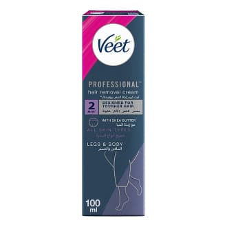 Veet Professional Hair Removal Cream With Shea Butter Scent For Legs & Body 100ml