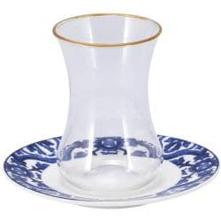Bella Andalus Glass Teacup With Saucer
