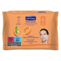 Septona Dermasoft Cleansing Wet Wipes With Vitamin C
