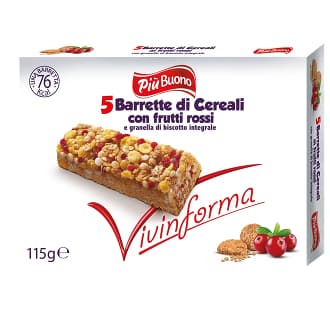 Piu Bono Barretta Granella Con Frutti Rossi