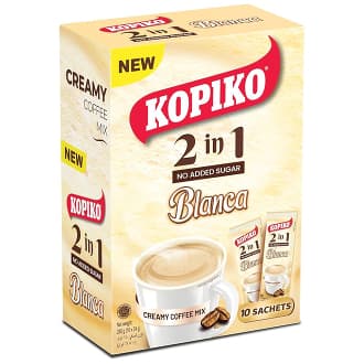 Kopiko Blanca 2 in 1 Instant Coffee Mix No Sugar
