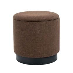 Ottoman With Table And Storage Linen Brown