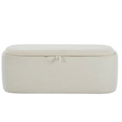 Ottoman Chair With Storage Beige