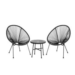 Steel & Rattan Egg Shape