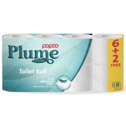 Papco Plume Toilet Roll 200 Sheets