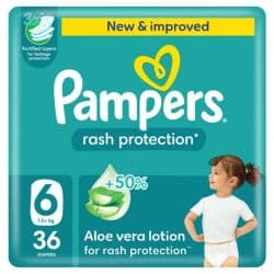 Pampers Rash Protection Taped Diapers Size 6 (13+ kg)