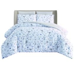 Floral Microfiber Comforter White