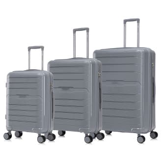 PP Travel Gear Trolley Case Set Of 3 - Grey