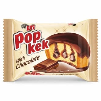 Eti Pop Kek Cocoa Coated Cake with Chocolate Sauce