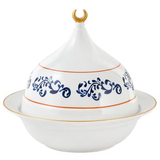 Bella Izmir Blue Date Bowl with Cover