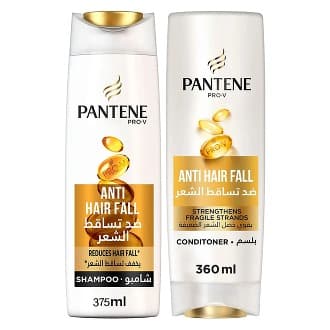 Pantene Anti Hair Fall Shampoo 375ml + Conditioner 360ml