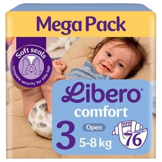 Libero Comfort Baby Diapers Mega Pack Size 3 (5-8 kg)