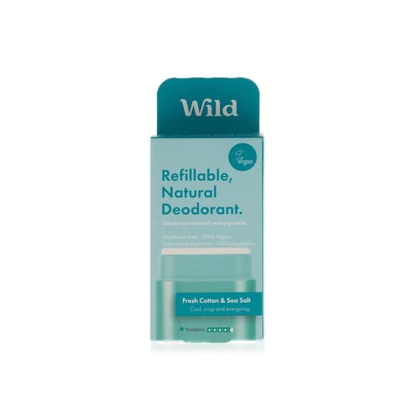 Wild Natural Fresh Cotton & Sea Salt Deodorant and Refill 40g