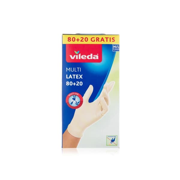 Vileda Latex Gloves x 100 Medium and Large
