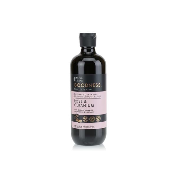 Baylis & Harding Goodness Body Wash Rose & Geranium 500ml