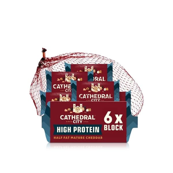 Cathedral City High Protein Half Fat Mature Cheddar Snack Blocks 6 x 20g