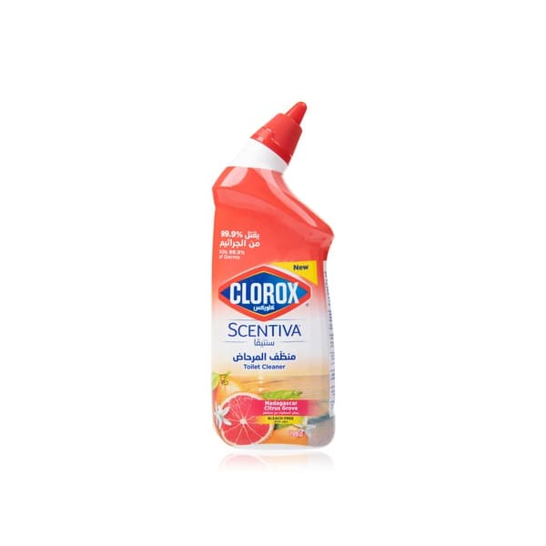 Clorox Scentiva Toilet Cleaner Madagascar Citrus Grove Bleach Free 709ml