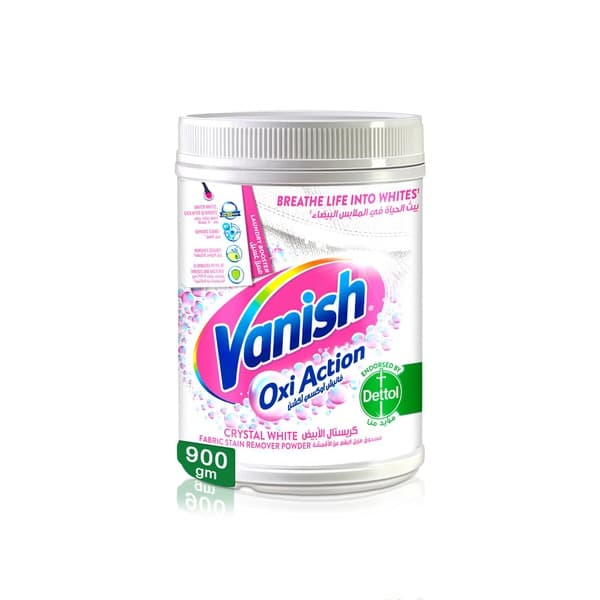 Vanish Fabric Oxi Action Stain Remover Powder for White Clothes 900g