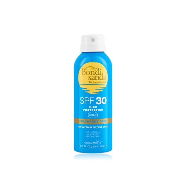 بوندي ساندز رذاذ الوقاية من أشعة الشمس خالٍ من العطور بعامل حماية SPF30 160 غ