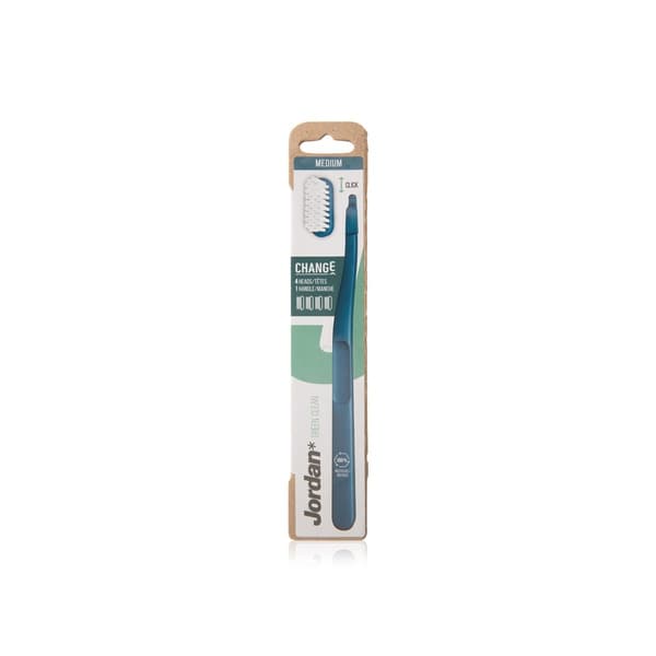 Jordan Change Green Clean Toothbrush with 4 Heads Medium