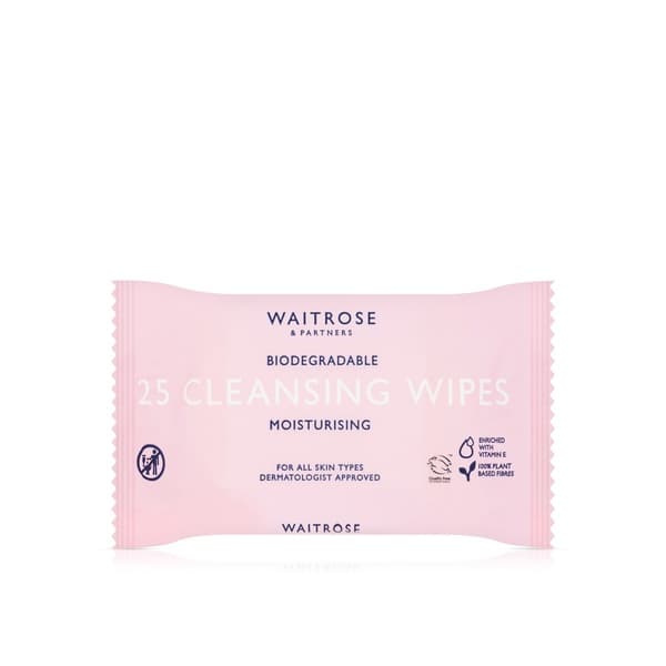 Waitrose Biodegradable Moisturing Cleansing Wipes x 25