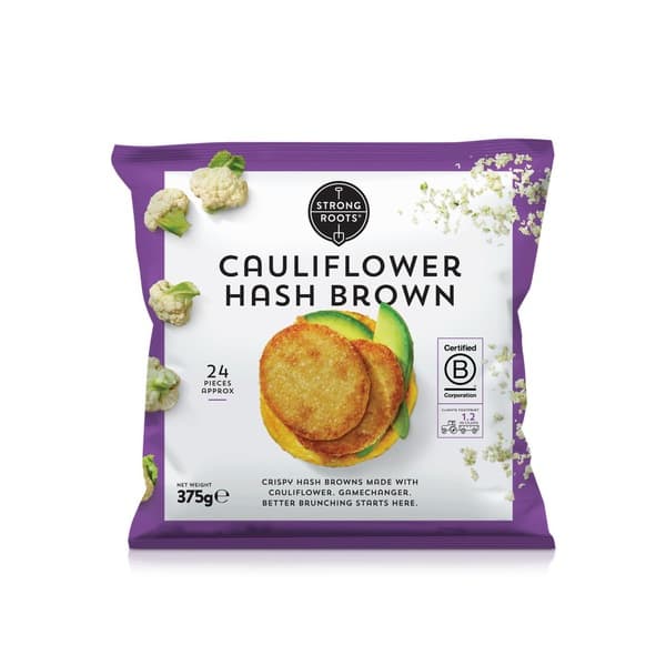 Strong Roots Frozen Cauliflower Hash Browns 375G