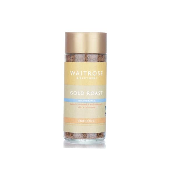Waitrose Decaffeinated Gold Freeze Dried Coffee 100g