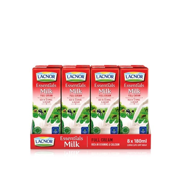 Lacnor Essentials Milk Full Cream 8 x 180ml