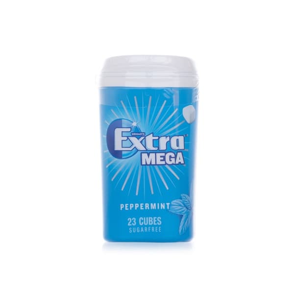 Wrigleys Extra Mega Peppermint Chewing Gum Sugar Free Bottle 51.5g