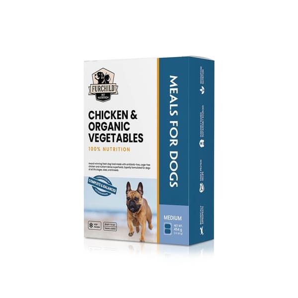 Furchild Chicken & Organic Vegetables Raw Dog Food 227g x 2