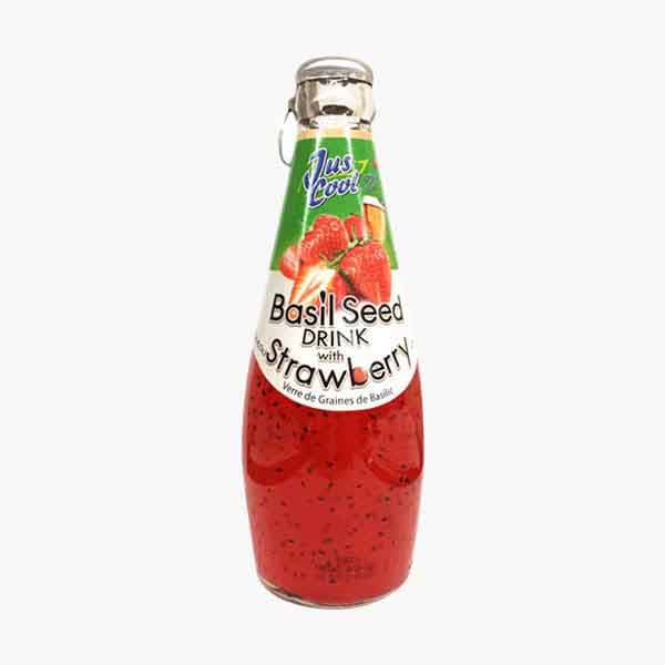 Jus Cool Basil Seed Juice Strawberry 300 mL