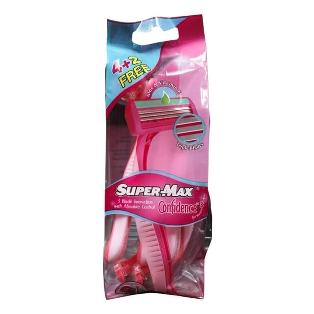 Supermax Razor Confidence 3 For Women 4 + 2