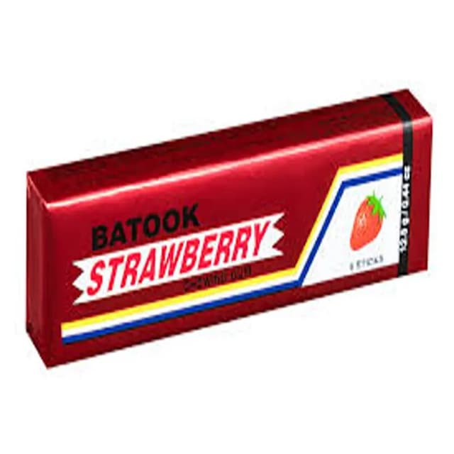 Batook Strawberry Sticks Chewing Gum 5 Pc