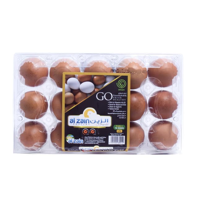 Al Zain Farm Fresh Brown Eggs Large 15 Pc