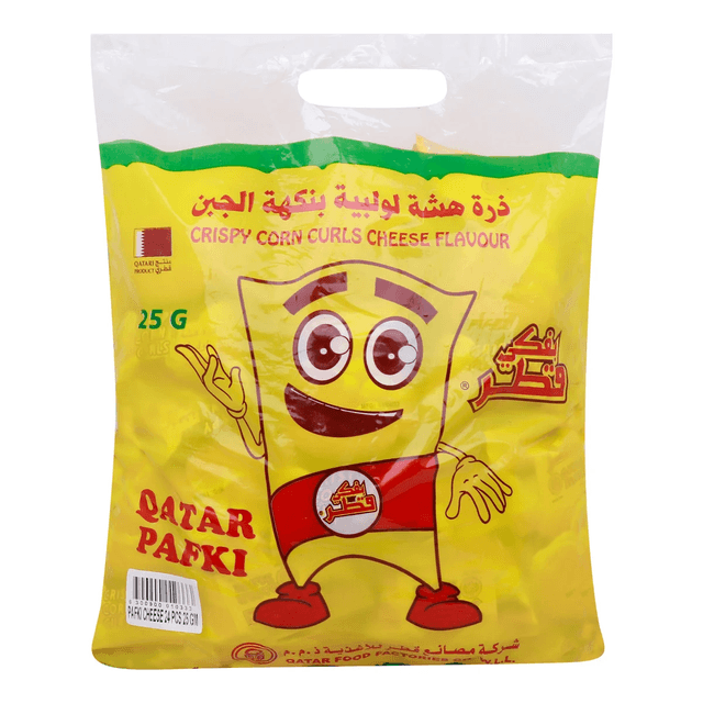 Qatar Pafki Crispy Corn Curl Cheese Flavour24 x 25 g