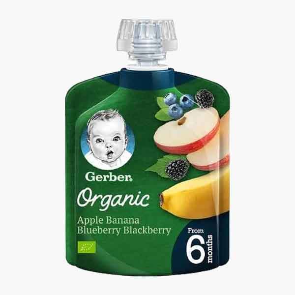 Gerber Organic Apple Banana Blueberry 90 g