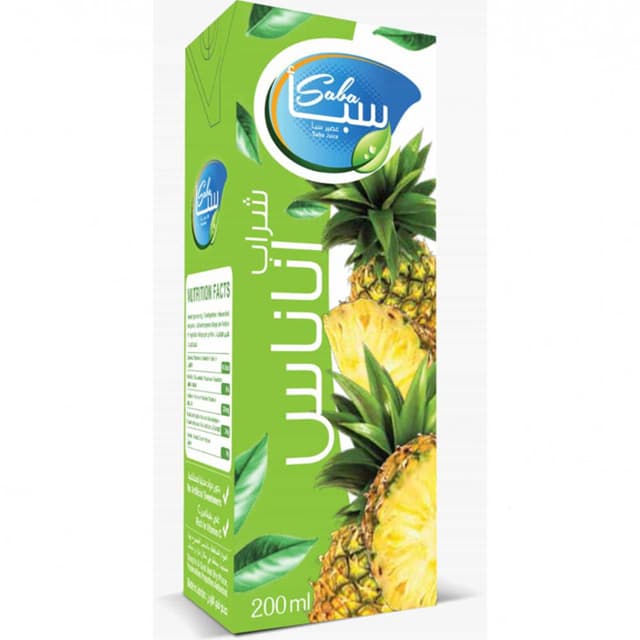 Saba Pineapple Drink Juice 200 mL